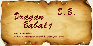 Dragan Babalj vizit kartica